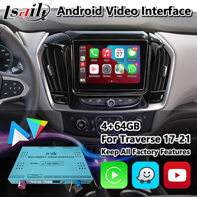 Interfaz multimedia Android Carplay para Chevrolet Traverse con navegación GPS