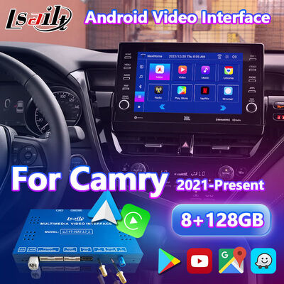 Interfaz de navegación de vídeo Android Carplay Lsailt para Toyota Camry Hybrid XSE XLE SL SE XV70 2021-2024