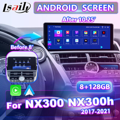 Lsailt 10.25 pulgadas Android Carplay Multimedia Video Interface pantalla para 2017-2021 Lexus NX 300h NX200 NX300 NX300h