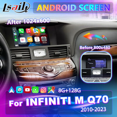 Lsailt Android Carplay pantalla multimedia para 2010-2023 Infiniti M25 M30d M37 M56 M35h Y51 Q70