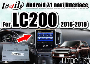 Interfaz video de las multimedias de Lsailt con IOS/Android incorporado CarPlay para Land Cruiser 2016-2019 LC200