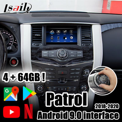 Interfaz video de Lsailt 4G Android 9,0 CarPlay&amp;multimedia con YouTube, Netflix para Nissan Patrol 2018-2021