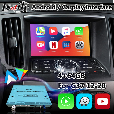 Interfaz de Android Carplay para Infiniti G37 con la navegación GPS Android NetFlix auto