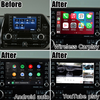 Interfaz de vídeo de coche carplay inalámbrico Android auto Android 13 TOYOTA Highlander