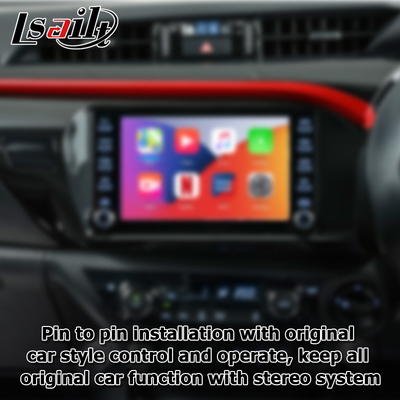 Toyota Hilux Android 13 interfaz de vídeo multimedia carplay inalámbrico y Android auto touch 3