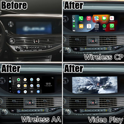 Pantalla auto androide carplay inalámbrica de Lexus LS500 LS500h LS350 que duplica el interfaz