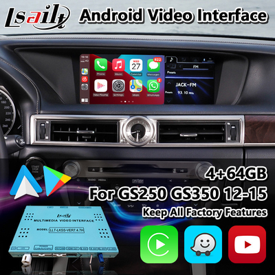 Interfaz de vídeo de automóvil Android para Lexus GS250 GS350 GS450h GS300h GS L10 2012-2015