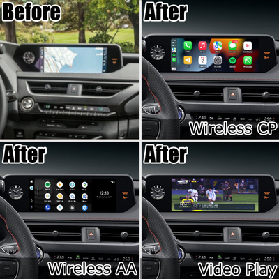 Pantalla auto androide carplay inalámbrica de Lexus UX200 UX350h que duplica medios multi