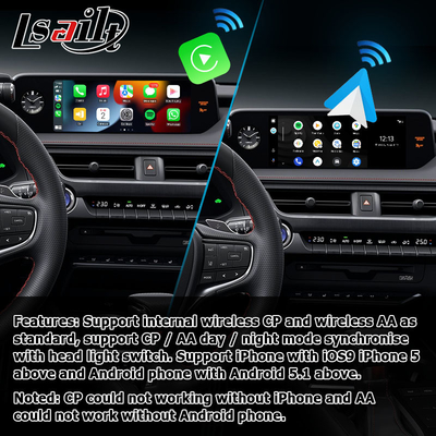Pantalla auto androide carplay inalámbrica de Lexus UX200 UX350h que duplica medios multi