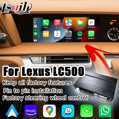 El duplicar carplay auto androide inalámbrico de la pantalla de la ayuda del interfaz de los medios de Lexus LC LC500 LC500h