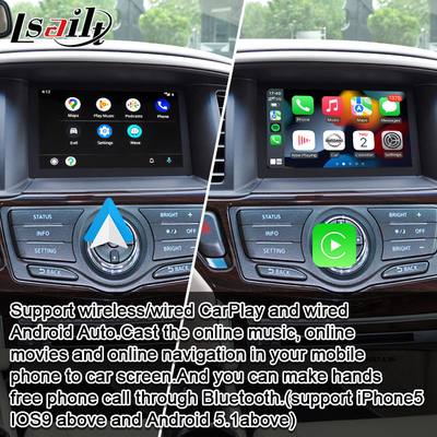 Pantalla de las multimedias del coche de CarPlay para Nissan Pathfinder, patrulla, armada Infiniti QX con el auto de Android