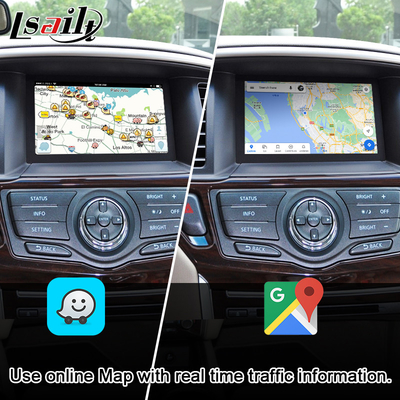 Pantalla de las multimedias del coche de CarPlay para Nissan Pathfinder, patrulla, armada Infiniti QX con el auto de Android