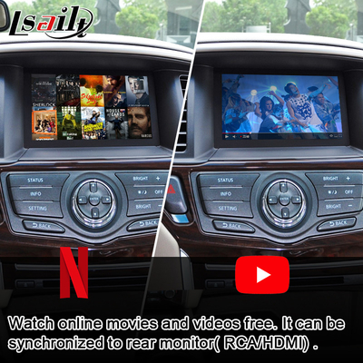 Pantalla de las multimedias del coche de CarPlay para Nissan Pathfinder, patrulla, armada Infiniti QX con el auto de Android