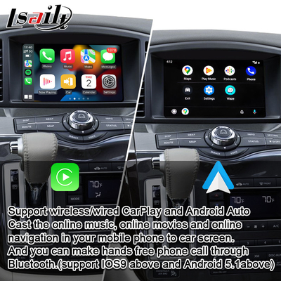 Interfaz inalámbrico de CarPlay para Nissan Quest, patrulla, armada, Infiniti QX con YouTube, auto de Android
