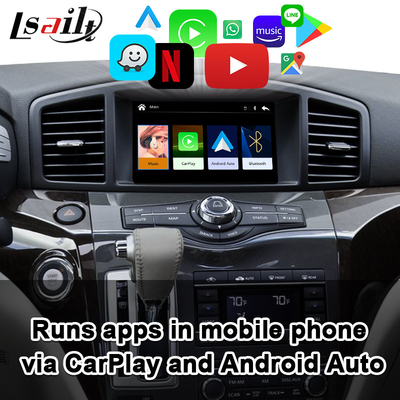 Interfaz inalámbrico de CarPlay para Nissan Quest, patrulla, armada, Infiniti QX con YouTube, auto de Android