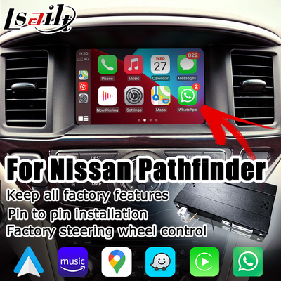Caja auto inalámbrica de la navegación de Carplay Android para Nissan Pathfinder R52 2017-2021