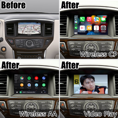 Caja auto inalámbrica de la navegación de Carplay Android para Nissan Pathfinder R52 2017-2021