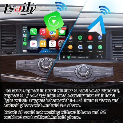 Mejora auto androide carplay inalámbrica del estilo del OEM de Nissan Patrol Y62 por Lsailt