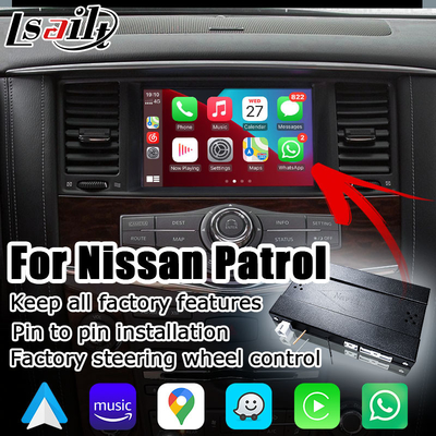 Mejora auto androide carplay inalámbrica del estilo del OEM de Nissan Patrol Y62 por Lsailt
