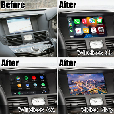Pantalla auto androide carplay inalámbrica del teléfono de Infiniti Q70 que duplica la caja de los medios de la proyección por Lsailt