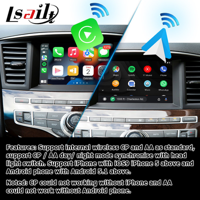 Mejora auto del androide carplay inalámbrico del estilo del OEM de Infiniti QX60