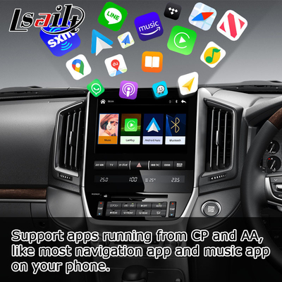 Mejora auto androide carplay inalámbrica del interfaz de las multimedias del estilo del OEM del Toyota Land Cruiser LC200