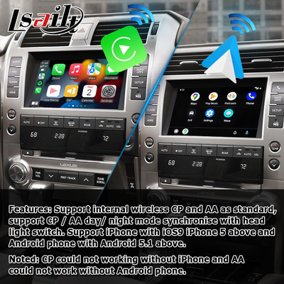 Mejora auto carplay de Apple Android para el estilo del OEM de Lexus GX460 integrar mejora