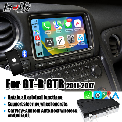 El interfaz de Carplay para Nissan GT-R R35 GTR 2008-2017 integró el auto inalámbrico de Android, vínculo del espejo