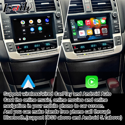 Toyota CarPlay inalámbrico interconecta el interfaz auto de Android para la corona, Land Cruiser LC200