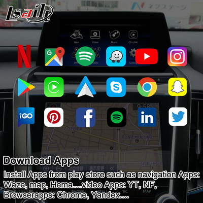 Interfaz video con CarPlay inalámbrico, auto de Android, YouTube de las multimedias OEM-integradas de Android