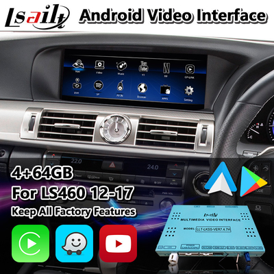 Interfaz video de las multimedias de Lsailt Android para el F-deporte 2012-2017 AWD de Lexus LS460 LS600h LS