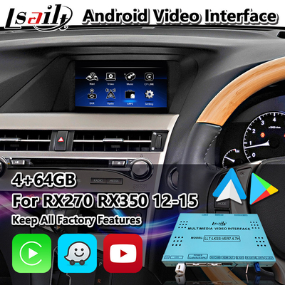 Interfaz video de Lsailt Android Carplay para el control 2012-2015 del ratón de Lexus RX270 RX350 RX450h RX