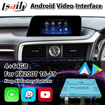 Interfaz multimedia Lsailt Android para Lexus RX200T RX350 RX300 RX Control de ratón 2016-2019