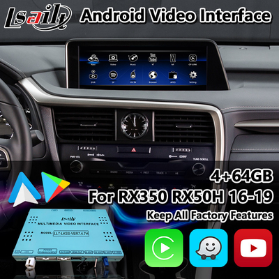 Lsailt Android Interfaz de juego de automóviles para Lexus RX 450h 200T 350 450L 350L 300 F Sport 2016-2019