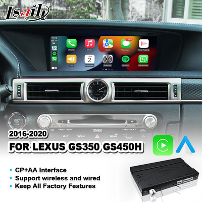 Interfaz de Android Auto y Carplay para Lexus GS 350 200t 300h 450h AWD F Sport 2016-2020