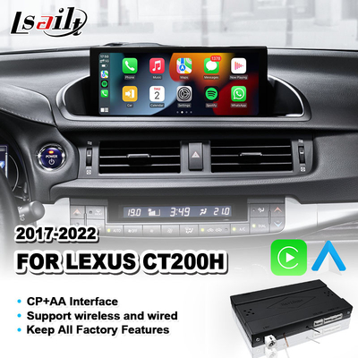 Interfaz automática de Carplay inalámbrico y Android para Lexus CT 200h FSport CT 2017-2022