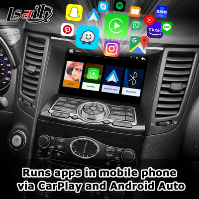 Lsailt Interfaz de CarPlay para Infiniti QX70 FX50 FX35 FX37 2011-2018 Android Auto Decoder, Instalación de pin a pin