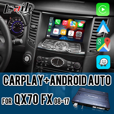 Lsailt Interfaz de CarPlay para Infiniti QX70 FX50 FX35 FX37 2011-2018 Android Auto Decoder, Instalación de pin a pin