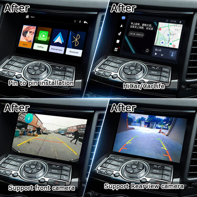 Lsailt Interfaz de CarPlay para Infiniti QX70 FX50 FX35 FX37 2011-2018 Android Auto Decoder, Instalación de pin a pin