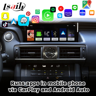 Interfaz de Apple CarPlay de pin a pin para Lexus IS IS250 IS350 IS300 IS200t 2013-2021 Descifrador automático de Android, enlace de espejo