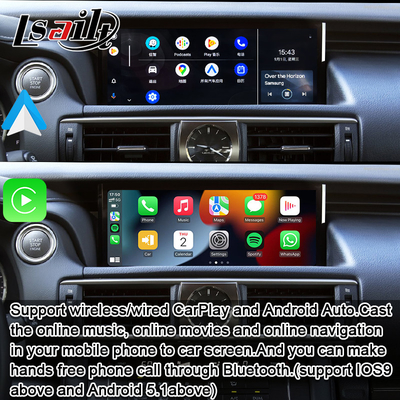 Interfaz de Apple CarPlay de pin a pin para Lexus IS IS250 IS350 IS300 IS200t 2013-2021 Descifrador automático de Android, enlace de espejo