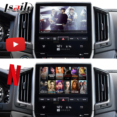 CarPlay Android Interfaz de vídeo multimedia con YouTube, NetFlix, YouTube, Google Map para el Land Cruiser LC200