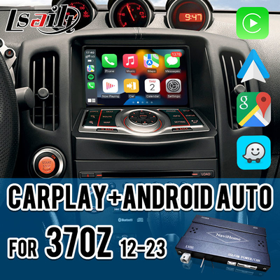 Caja de interfaz Lsailt Carplay para Nissan 370Z 2010-2020 Soporte automático Android Comando de voz, control de dirección