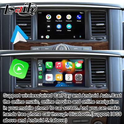 Interfaz de CarPlay de pin a pin para Nissan Patrol Y62, Pathfinder, Armada Incluido Android Auto, Google Map, Waze