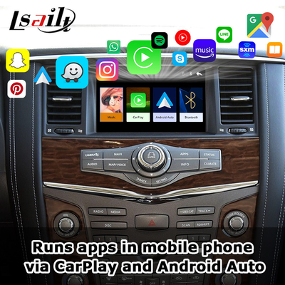 Interfaz de CarPlay de pin a pin para Nissan Patrol Y62, Pathfinder, Armada Incluido Android Auto, Google Map, Waze