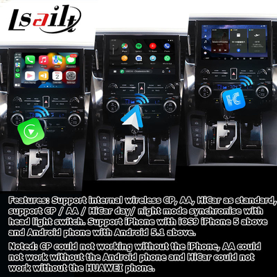 Toyota Alphard Vellfire AH30 serie Android Carplay caja de interfaz Qualcomm 6125 8+128GB
