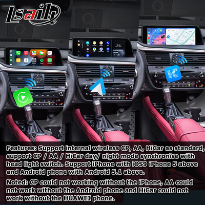 Lexus RX 8+128GB caja de interfaz multimedia Android de Qualcomm RX350 RX450h RX300 RX200t