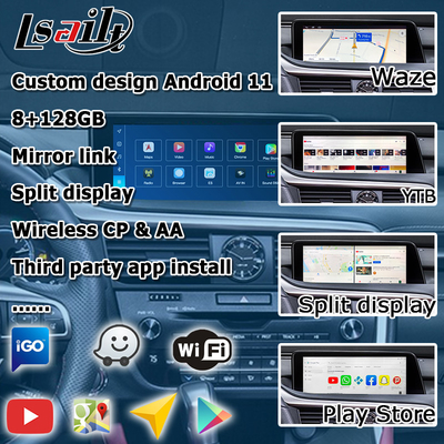 Lexus RX 8+128GB caja de interfaz multimedia Android de Qualcomm RX350 RX450h RX300 RX200t