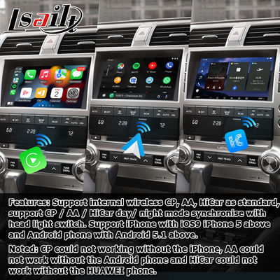 Lexus GX460 Android 13 multimedia Interfaz de video automática de Android Carplay