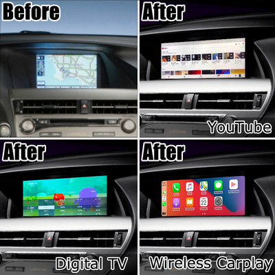 10.25 pulgadas Lexus Android pantalla con Carplay Android Auto Lsailt para RX350 RX450h